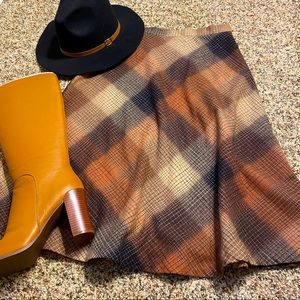 Vintage Plaid Skirt A-Line